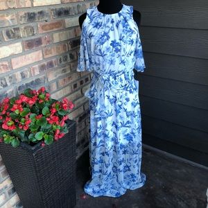 Calvin Klein floral cold shoulder dress size 2 NWT